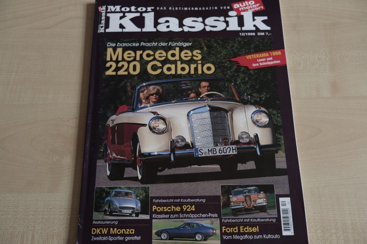 Deckblatt Motor Klassik (12/1998)